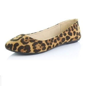 Leopard Round Toe Flats